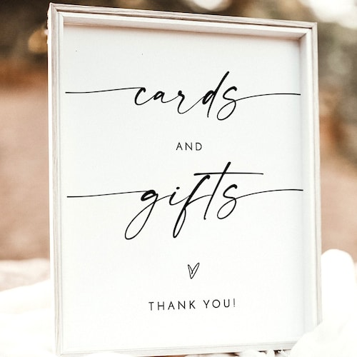 Printable Modern Cards and Gifts Sign Template Editable Cards - Etsy