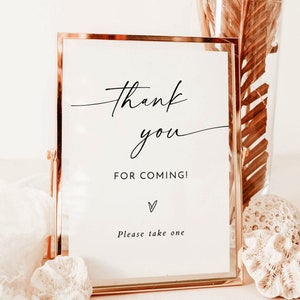 Modern Favors Sign | Minimalist Wedding Favors Sign Template | Wedding Favors Sign | Boho Bridal Shower Favors Sign | M9