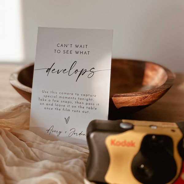 Wedding Disposable Camera Template Etsy