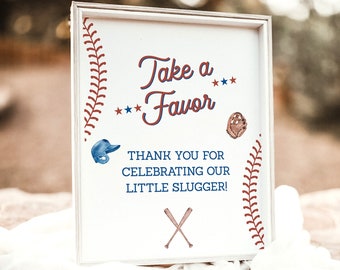 Honkbal babyshower gunsten teken, sportborden, Little Slugger is onderweg, Instant Download, bewerkbare sjabloon, R2