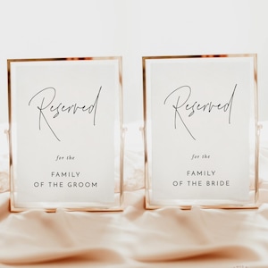 Minimalist Reserved Cards, Wedding Reserved Signs, Modern Wedding Reserved Sign, Minimalist Wedding Reserved Sign, M7