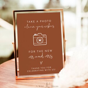 Photo Guestbook Sign, Modern Minimalist Wedding Sign, Minimalist Wedding Photo Guest Book Sign, Printable Photo Guestbook Sign, T2