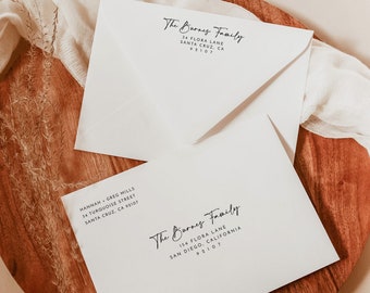 Minimalist Wedding Envelope Address Template | Modern Minimalist Envelopes | Editable Wedding Envelopes | Printable Wedding Envelopes | M4