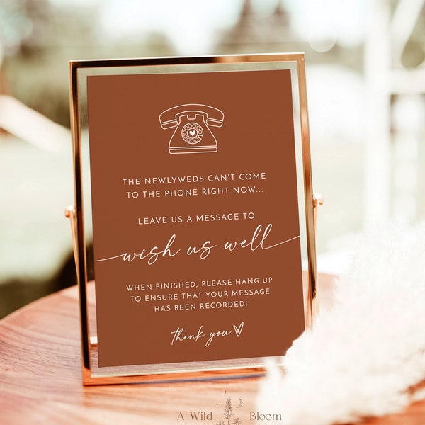 Wedding Phone Greeting Sign Etsy