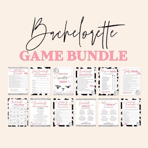 Disco Cowgirl Bachelorette Party Games, Space Cowgirl, Bachelorette Game Bundle, Nashville Bachelorette Party, Editable Template, D2