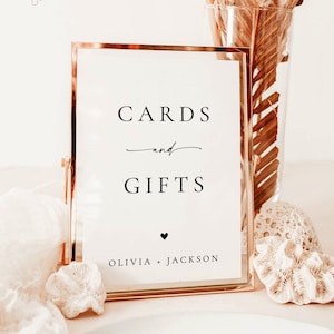 Minimalistisch bord voor kaarten en cadeaus, modern bord sjabloon bruiloft, bord huwelijkscadeaus, bord vrijgezellenfeest cadeau, bord babyshower cadeau, M9