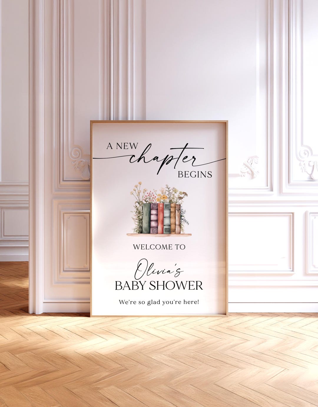 First Chapter Welcome Sign A New Chapter Baby Shower Welcome Sign, Her Next Chapter Begins, Gender ...
