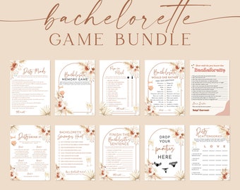 Bachelorette Party Game Bundle, Dirty Bachelorette Games, Boho Tropical Drinking Games, Palm Springs Bach Party, A2