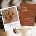 Minimalist Wedding Invitation | Terracotta Wedding Invite | Modern Burnt Orange Wedding Invite | Photo Wedding Invite | Editable Template T2