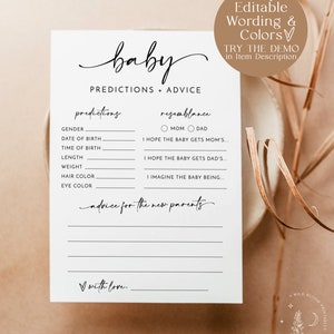 Cloud Baby Shower Prediction & Advice Cards - 50 Pack, 5x7 Inches, Cardboard For New Parent Wishes & Activities - View #5