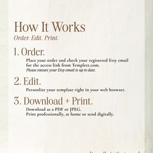 a poster with instructions for how it works