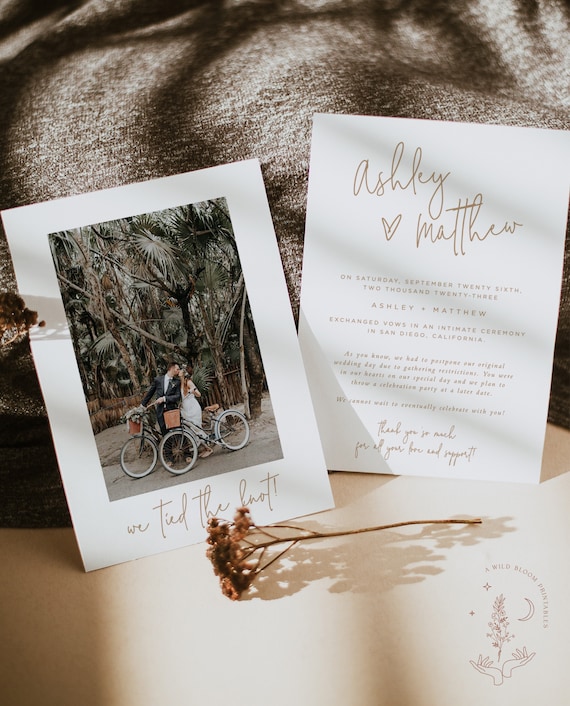 Elopement announcements 2024