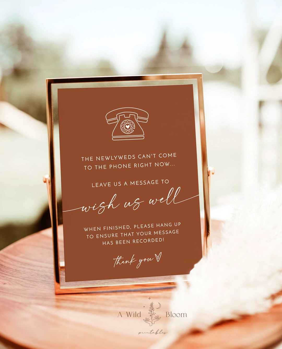 Telephone Guestbook Sign Template Audio Guestbook Sign Minimalist