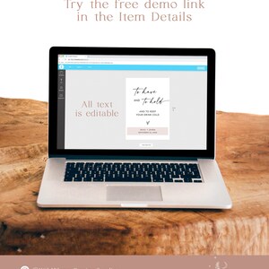 To Have and To Hold, Koozie Favor Sign, Wedding Drink, Can Cooler, Modern Minimalist, Instant Download, Editable Template, M9 image 6
