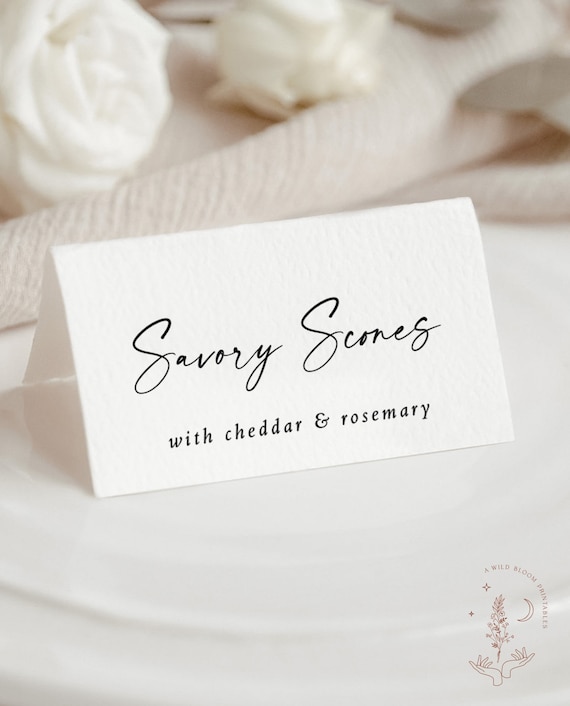 Minimalist Buffet Card Template Buffet Cards Modern Etsy