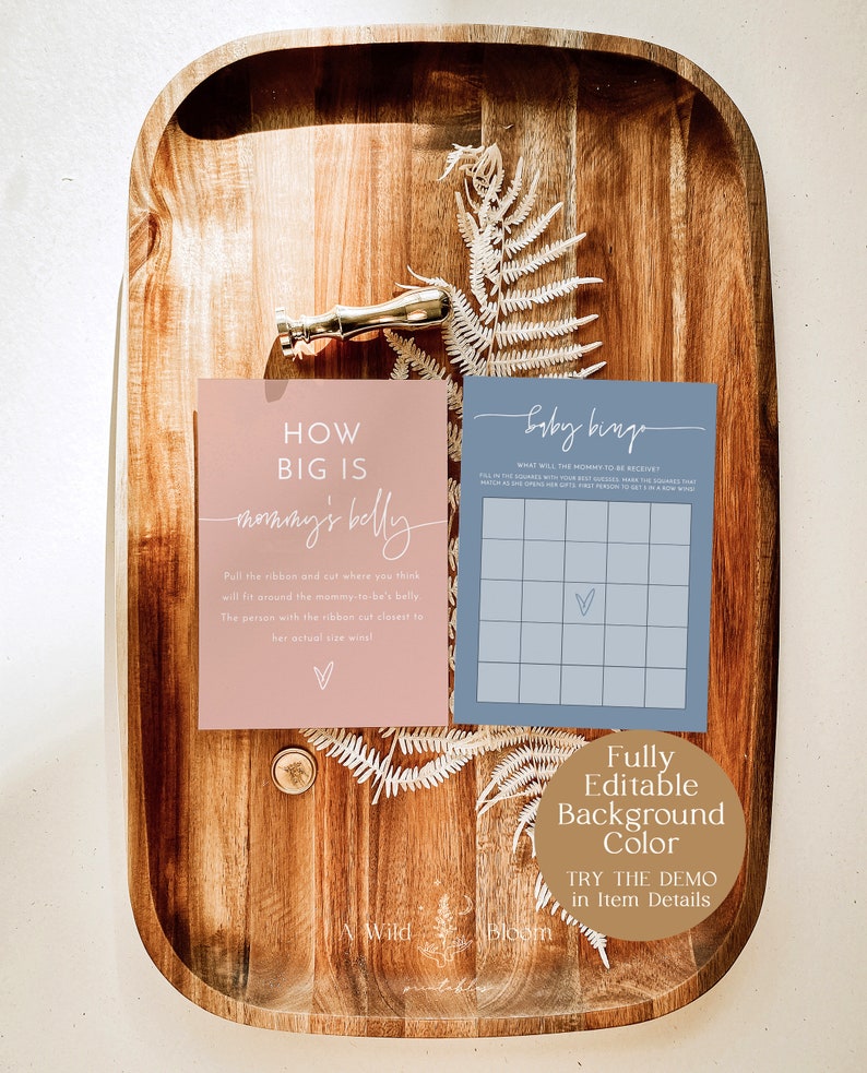 Boho Baby Shower Games Gender Neutral Shower Bundle Etsy