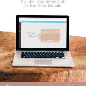 May include: A laptop screen displaying a digital design template for a candle care label. The text on the screen reads "candle care" and "All text is editable".
