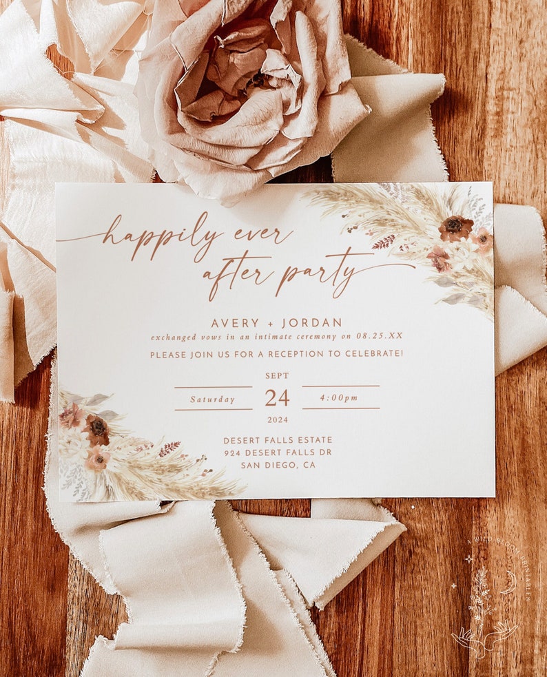 Happily Ever After Party Invite Reception Party Invitation Etsy
