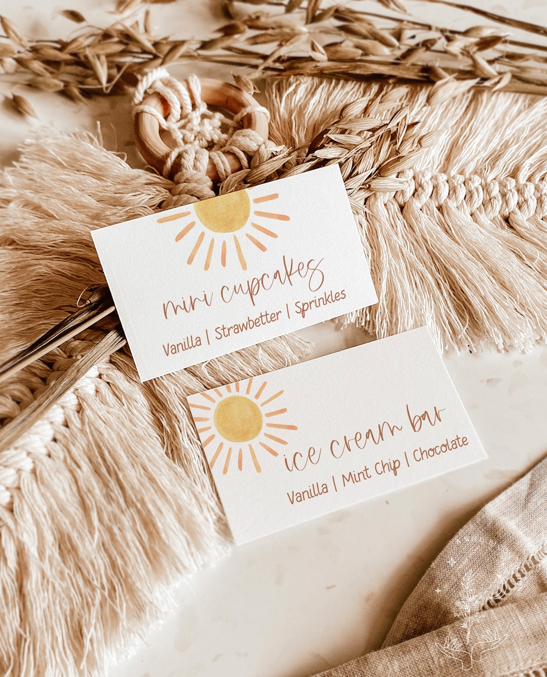 Sunshine Buffet Card Template for Baby Shower or Special Event Etsy