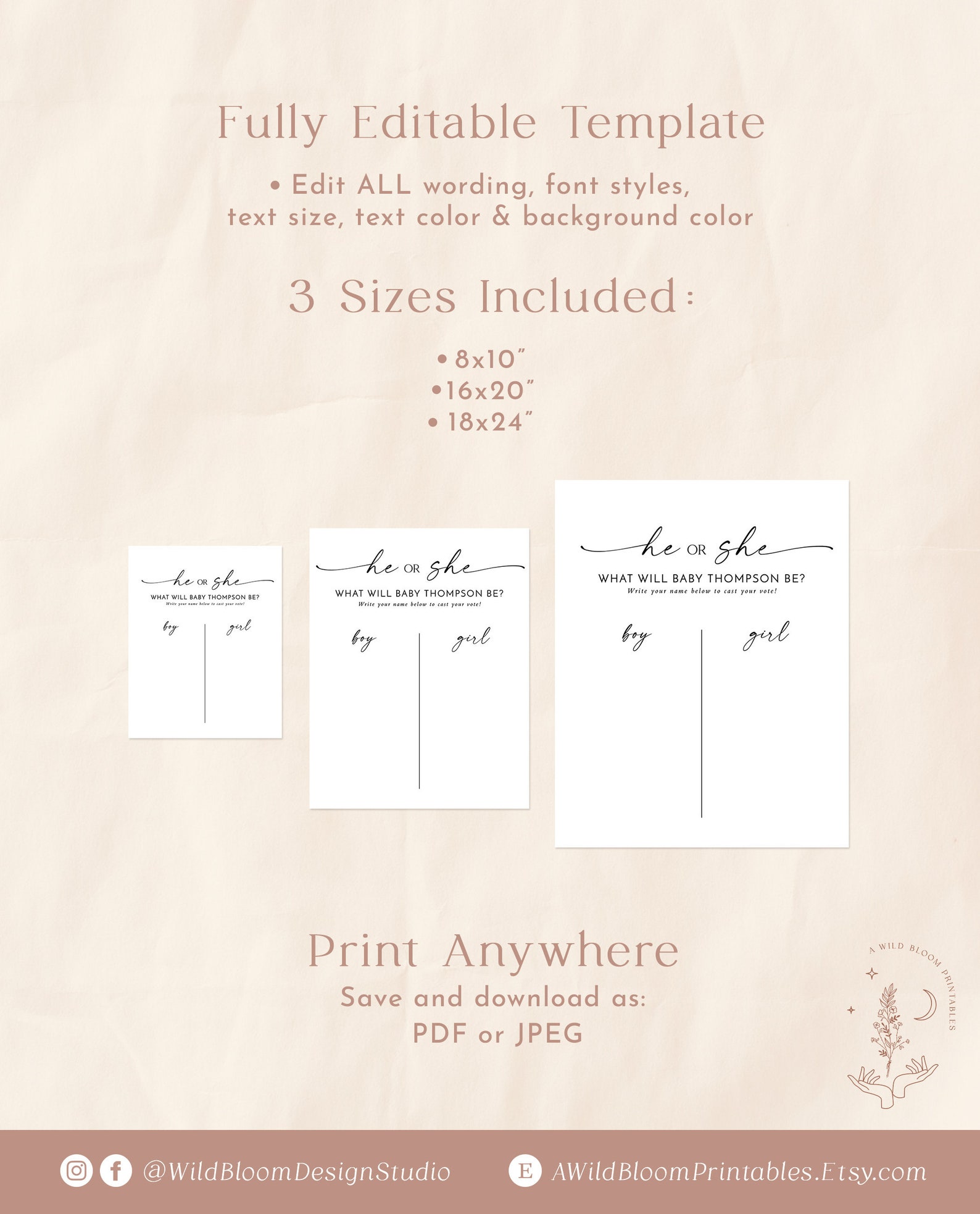 He or She What Will Baby Be Sign, Gender Guess Board, Gender Neutral ...