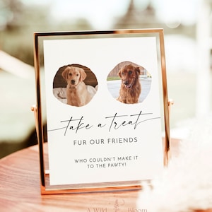 Wedding Favor Sign Template, Dog Treat Wedding Favors Sign, Pet Treat Favor Sign, Biscuit Bar Sign, Editable Template, M9