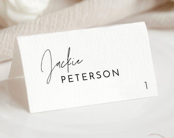 Minimalist Wedding Place Cards | Modern Wedding Place Cards | Escort Cards | Rustic Place Cards | Table Name Cards | Editable Template | M7