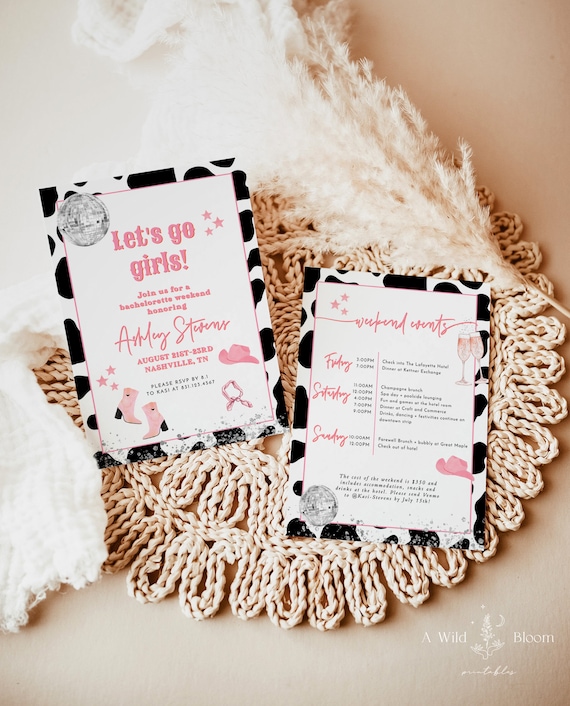 Space Cowgirl Bachelorette Party Invite 