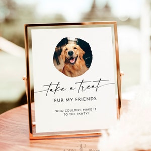 Wedding Favor Sign Template | Dog Treat Wedding Favors Sign | Pet Treat Favor Sign | Biscuit Bar Sign | Editable Template | M9