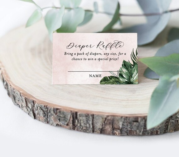 Printable Diaper Raffle Card Template Diaper Raffle Ticket | Etsy