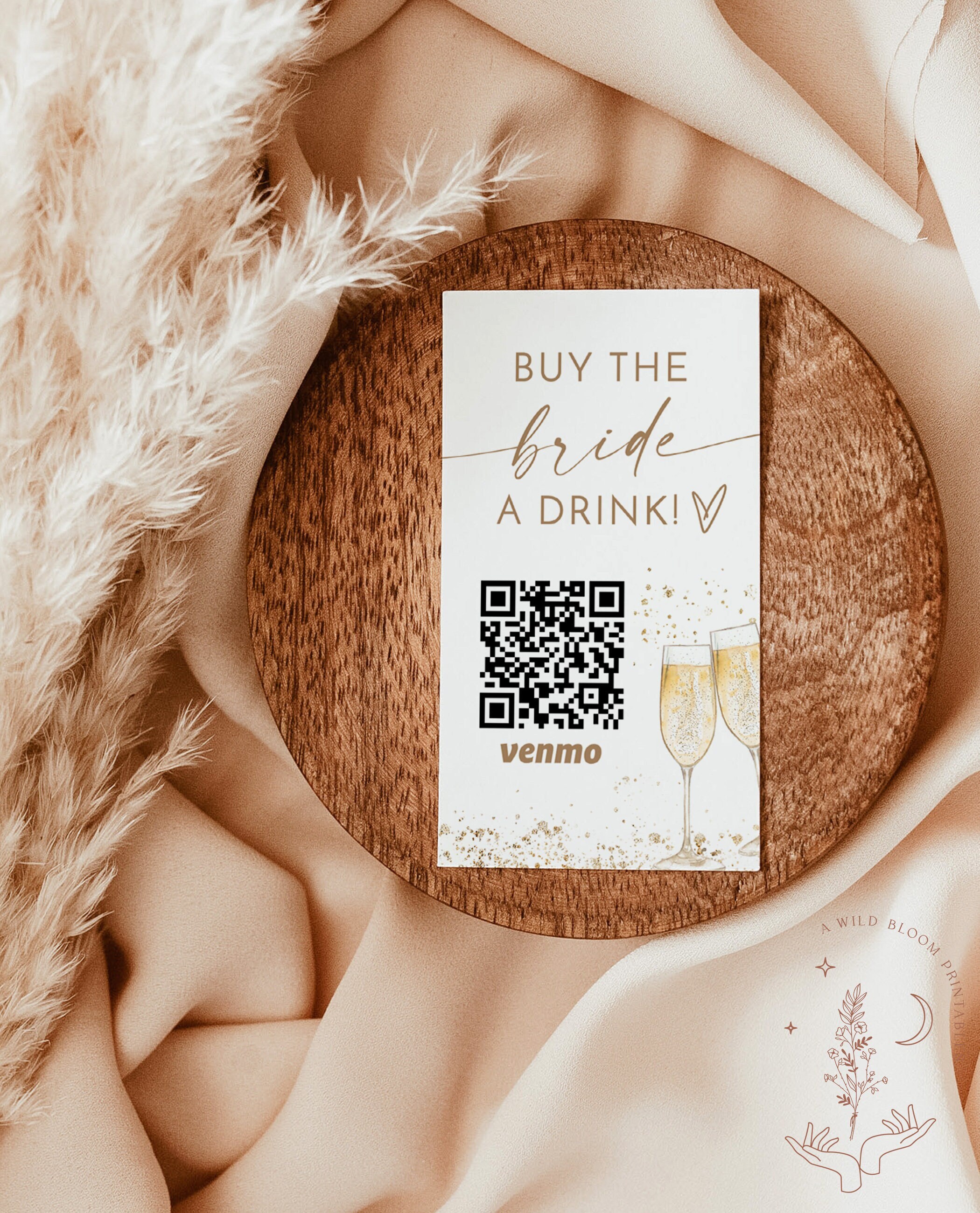 Buy the Bride A Drink Bachelorette Venmo Card QR Code Etsy Buy the Bride A Drink Bachelorette Venmo Card QR Code Etsy