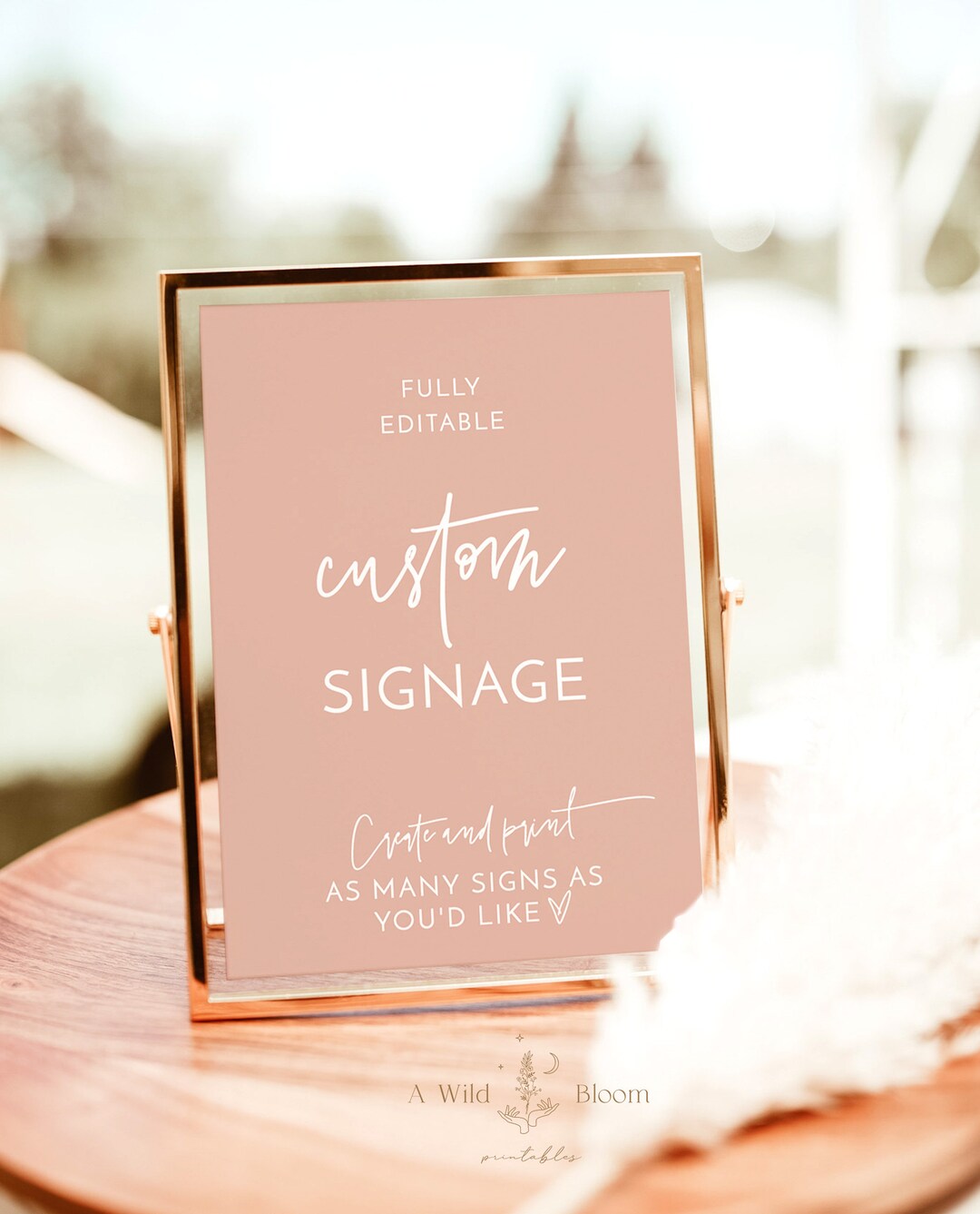 Modern Blush Custom Signs, Shower Sign, Wedding Signage, Girl Baby ...