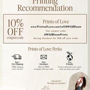 a flyer for a print shop with a picture of a woman hugging a man