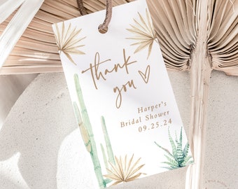 Desert Thank You Tags | Palm Springs Bachelorette Favor Tags | Thank You Tags | Desert Bachelorette Favor Tags | Shower Thank You Tag | P4