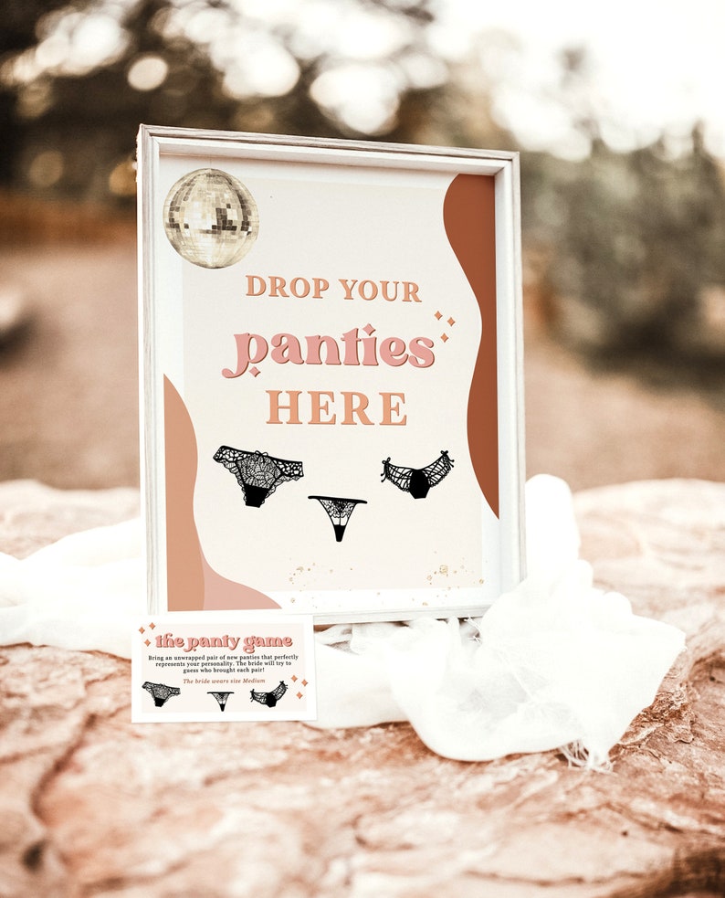Bachelorette Party Game Drop Your Panties Game Tropical Etsy