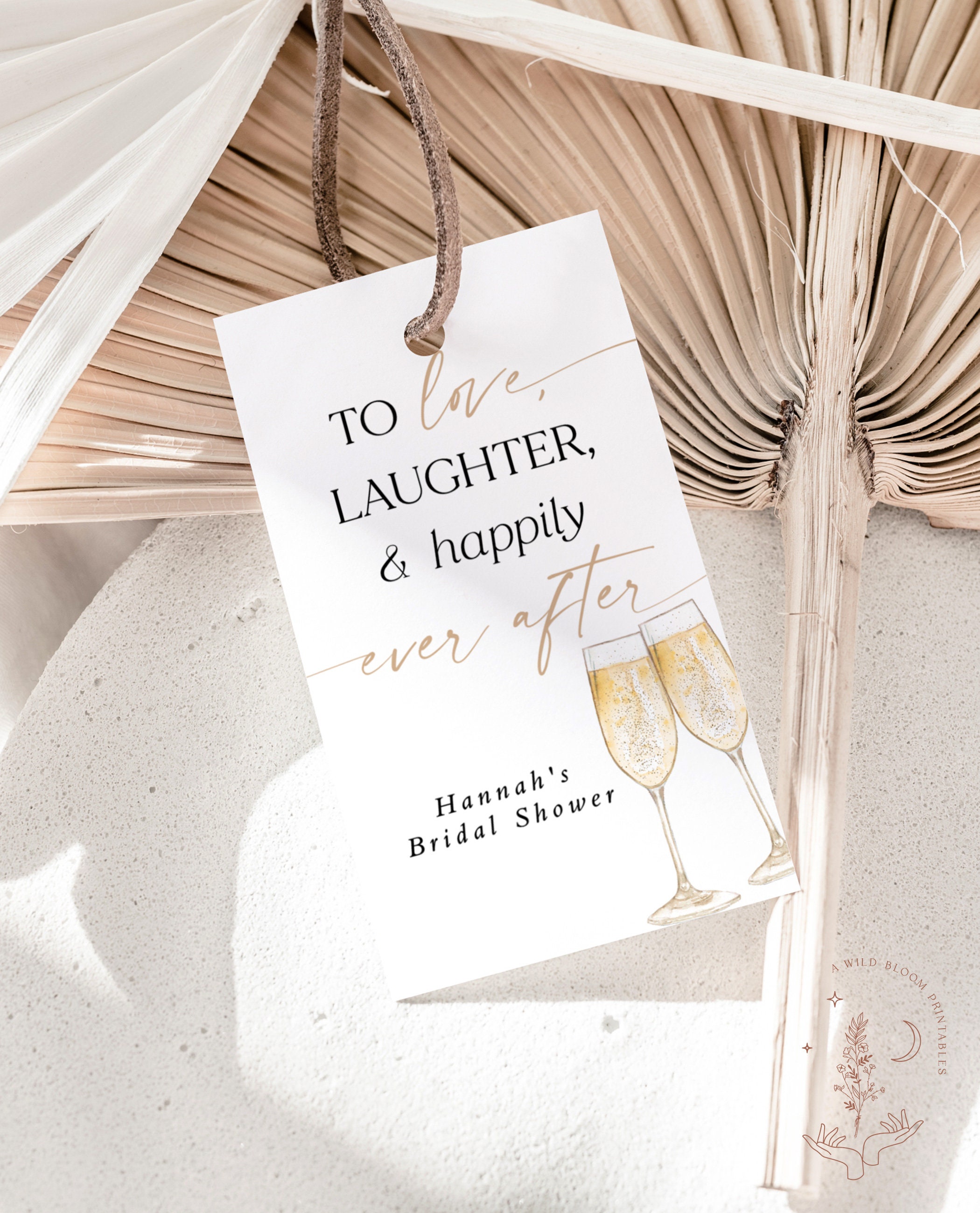Brunch and Bubbly Favor Tags Boho Bridal Shower Favor Tag - Etsy