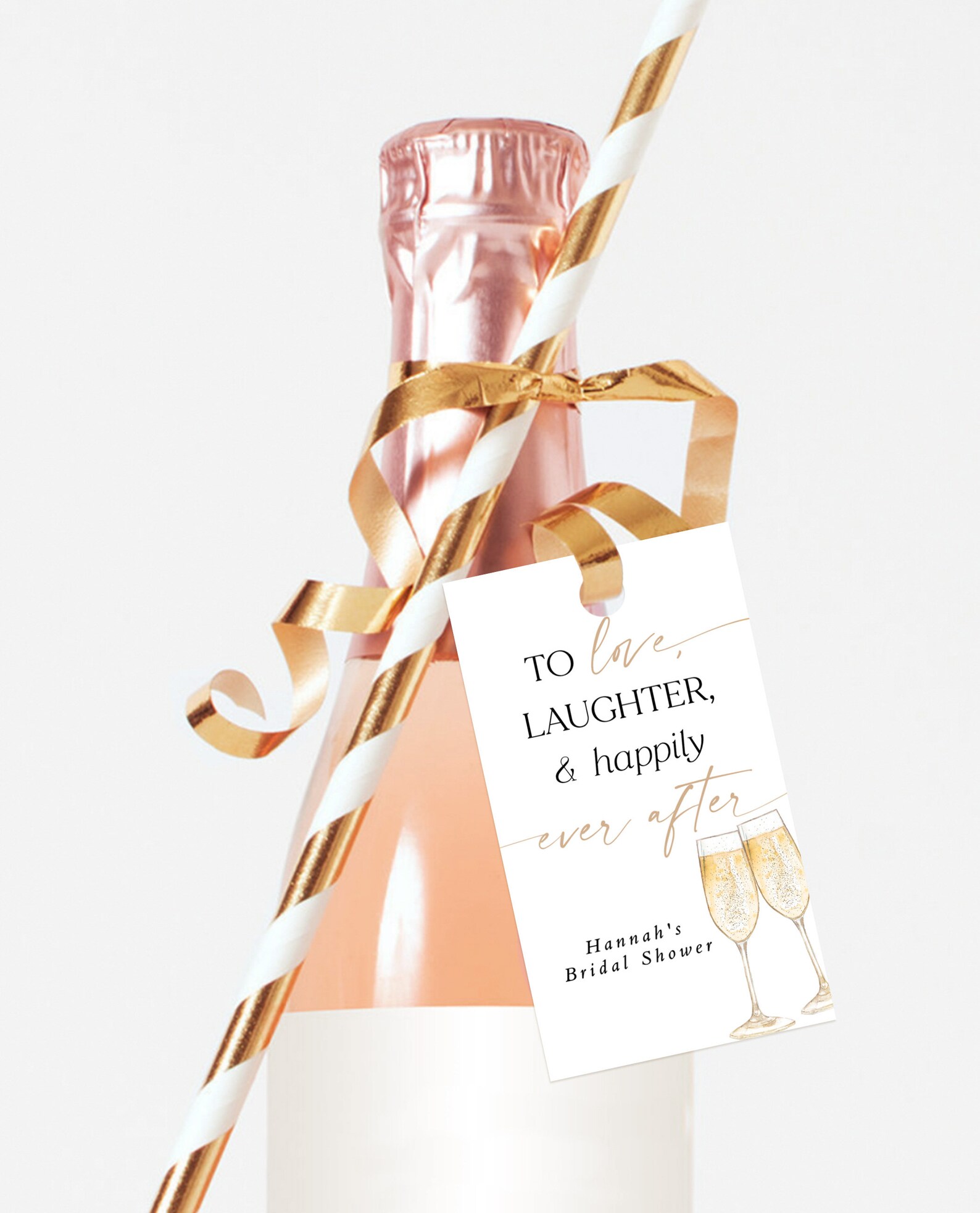 Brunch and Bubbly Favor Tags, Boho Bridal Shower Tag, Bohemian Thank ...