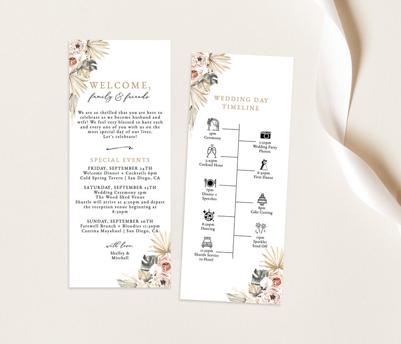 Wedding Welcome Note Template