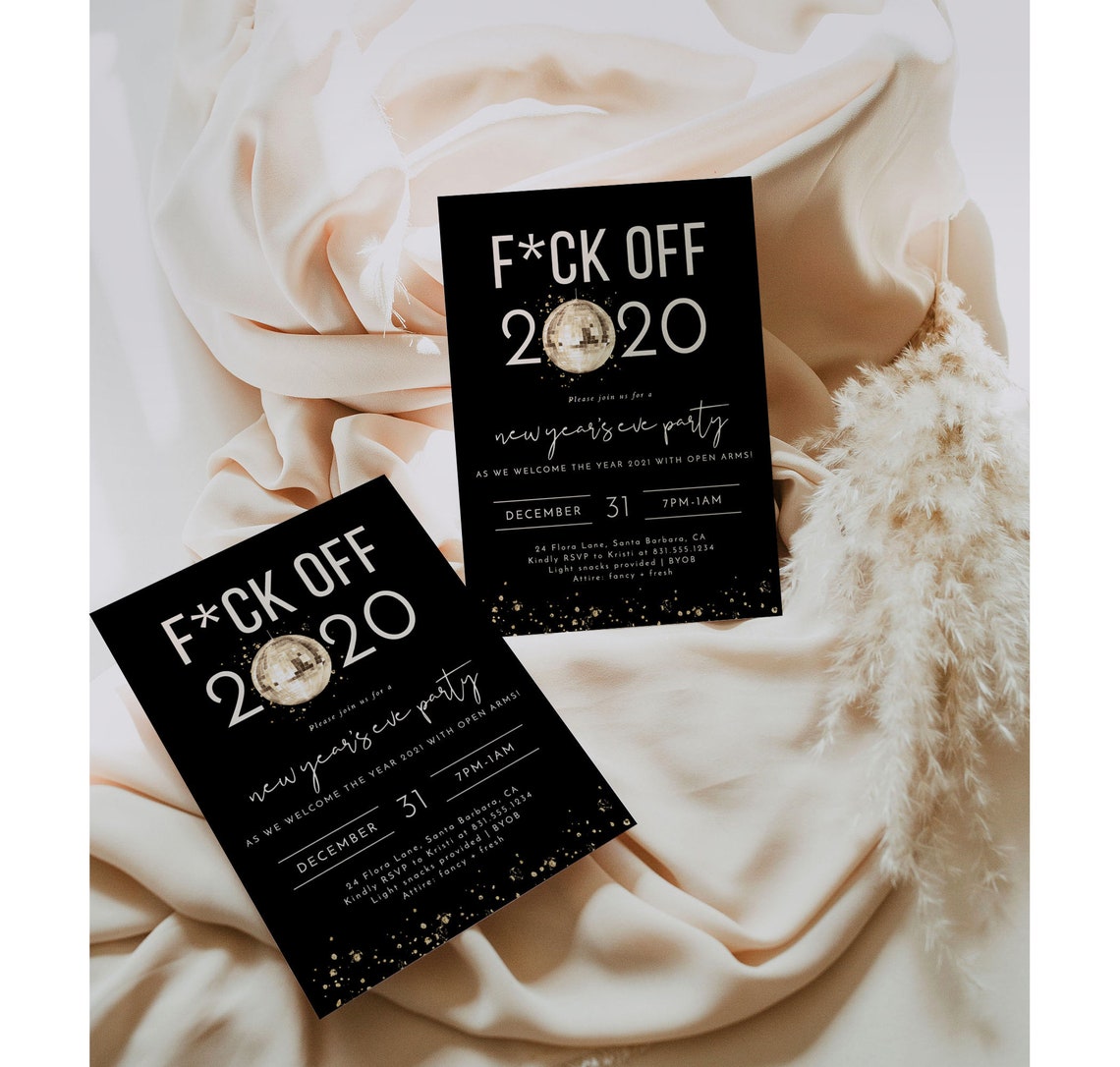 New Years Eve Invitation Template Funny New Years Eve Invite | Etsy