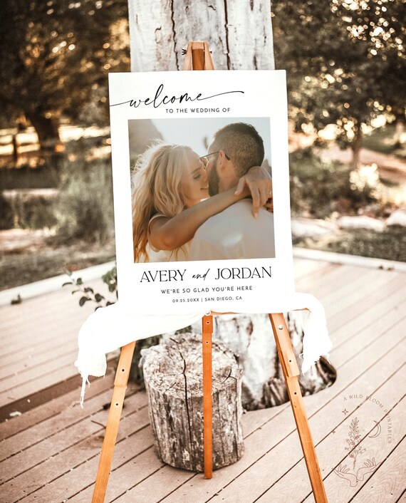 Panneau d'accueil mariage personnalisé minimaliste - Print Your Love