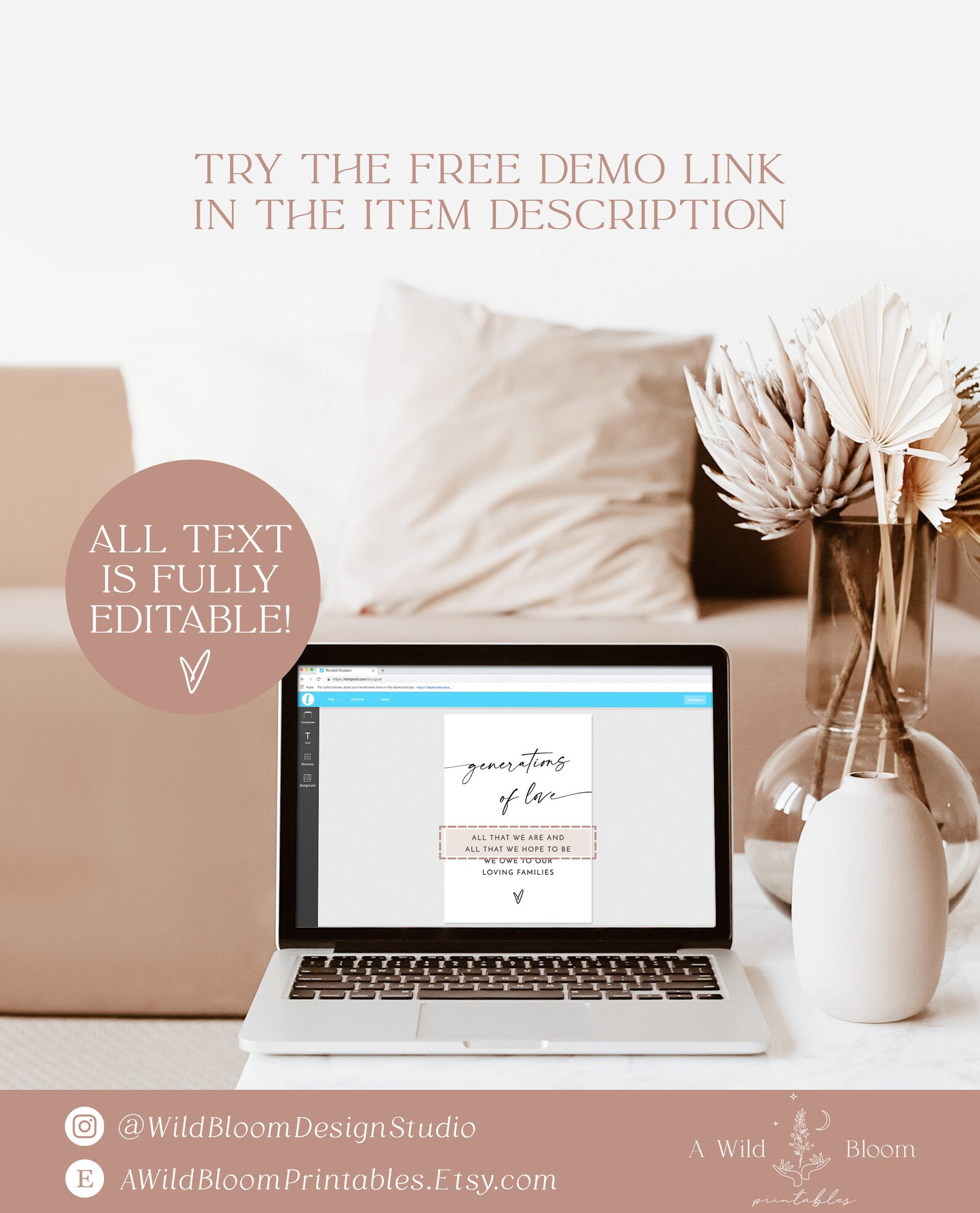 Generations of Love Sign Modern Wedding Sign All That We - Etsy