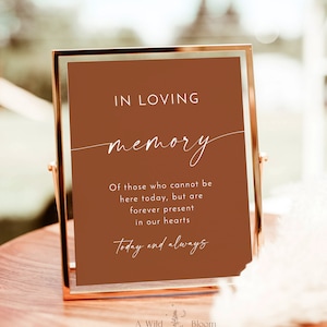 In Loving Memory Sign, Forever in Our Hearts Wedding Sign, Forever In Our Hearts Sign, Wedding Memorial Candle Sign, Editable Sign, T2