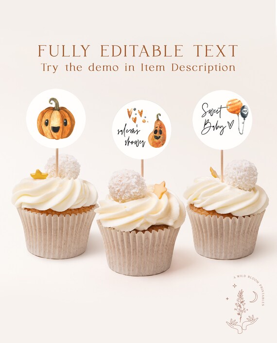 Halloween baby sale shower cupcakes