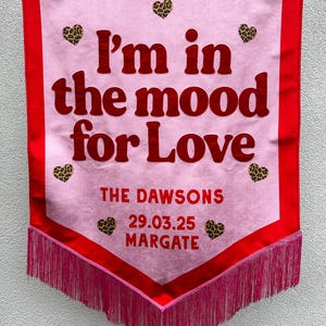 Velvet Wedding Banner, Wedding Backdrop, Fringed Velvet Wedding Sign, Velvet Banner Flag, Fabric Signage, Alternative Wedding