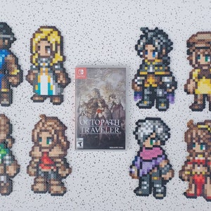 Octopath Sprite perlers