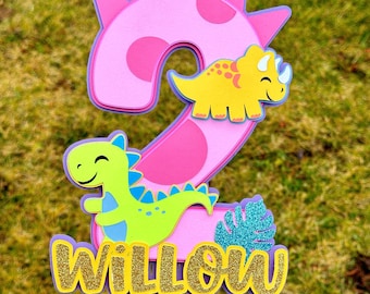 Dinosaur Birthday Cake Topper | Jurassic Party Decor