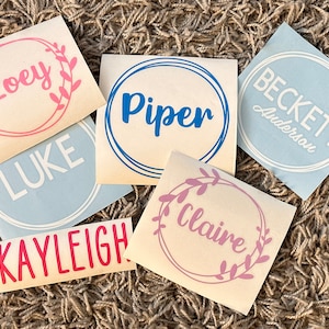 Name Decal | Custom Decal | Decal for DIY Memory Bins