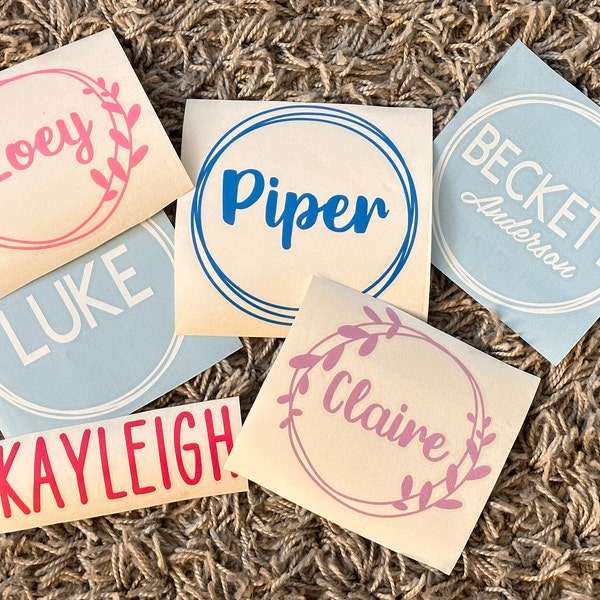 Name Decal | Custom Decal | Decal for DIY Memory Bins