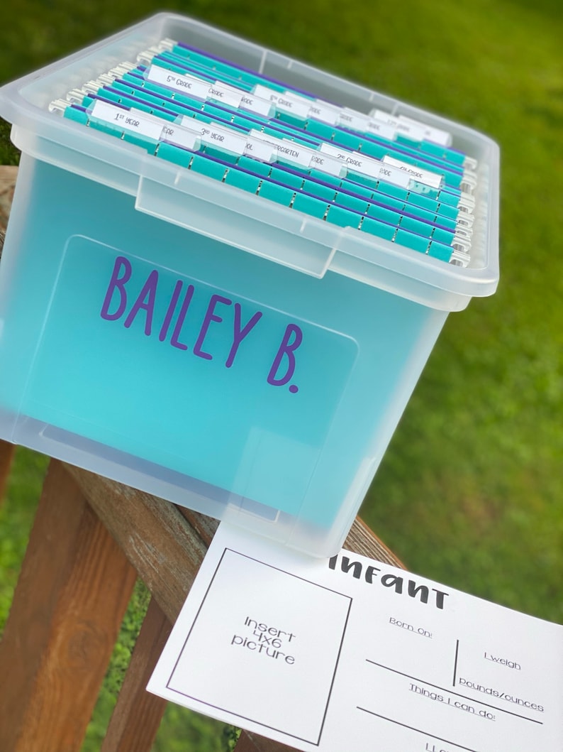 Kids Memory File Kit | School Years Infographic (digital Download) - Etsy