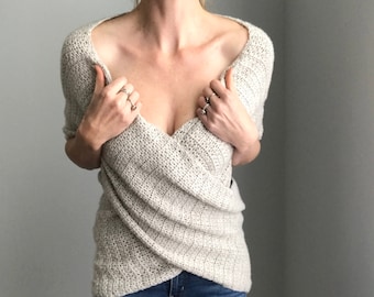 Wrapture Top - Crochet Pattern - EASY - Adjustable size - Instant PDF Download