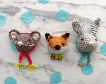 Animal Magnets / Crochet Pattern / 3-patterns-in-1 / PDF